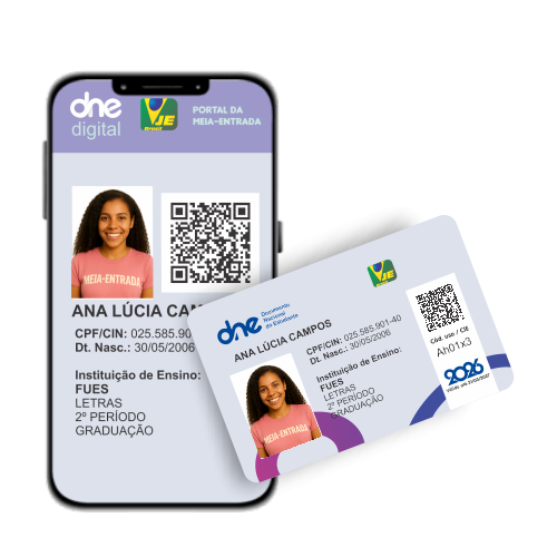 Carteira de estudante digital e física